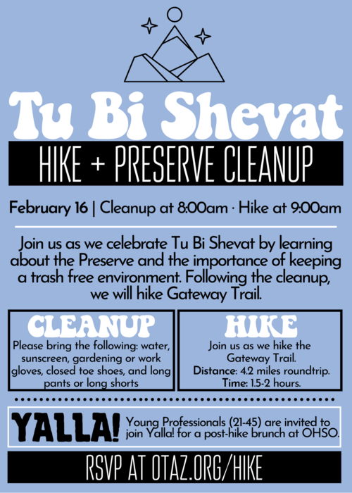 Banner Image for Tu B'Shevat Cleanup + Hike